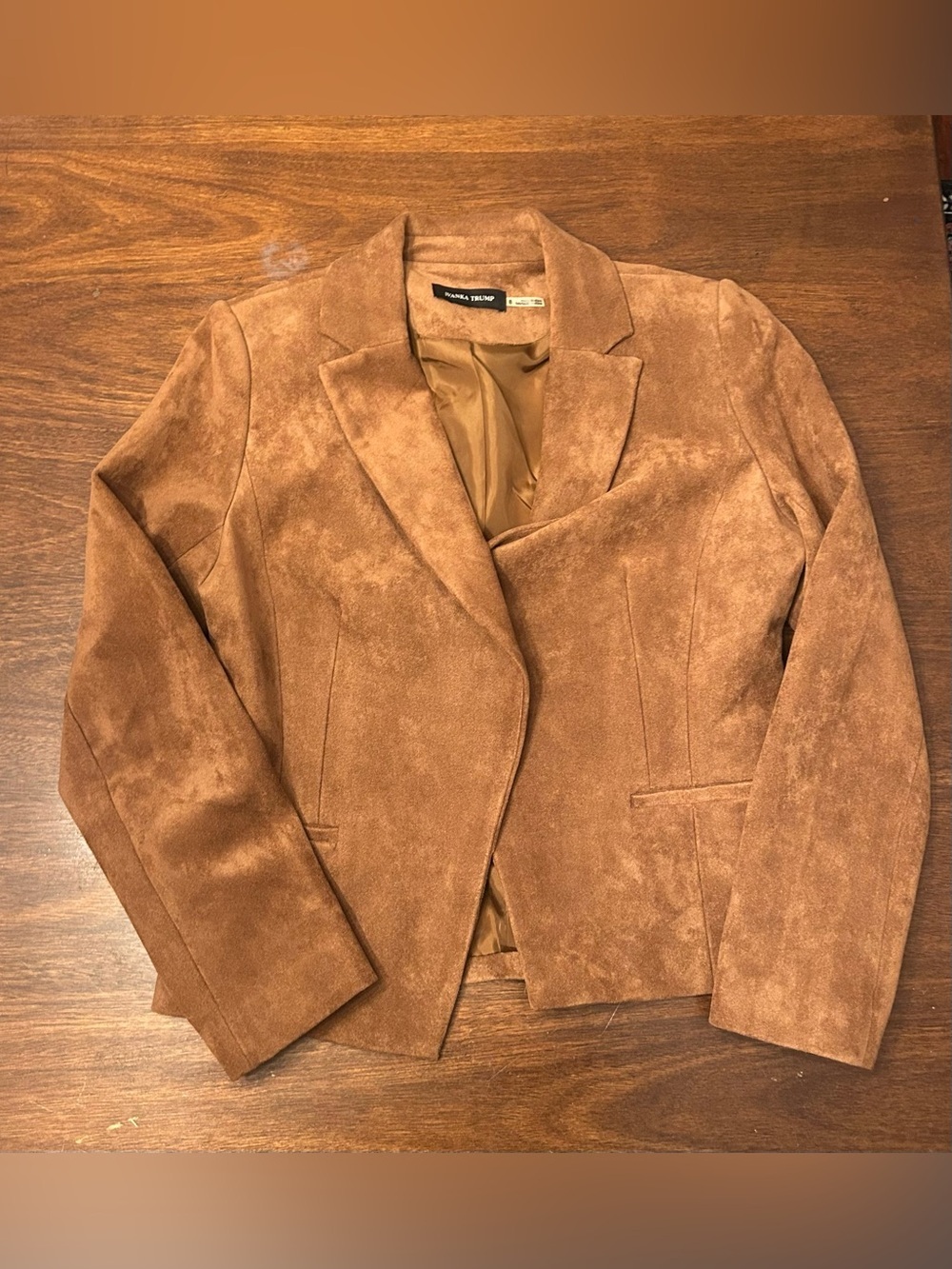 Ivanka Trump Brown Suede Blazer Jacket